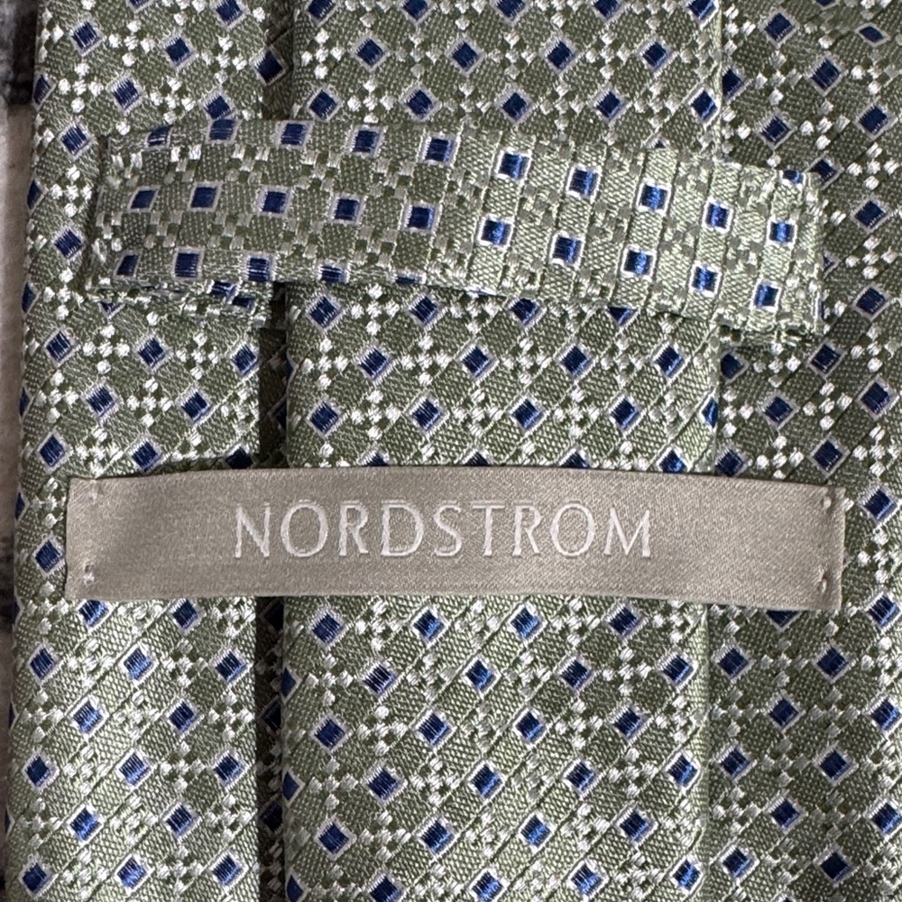 Nordstrom Green and Blue Geometric Tie - Picture 2 of 2